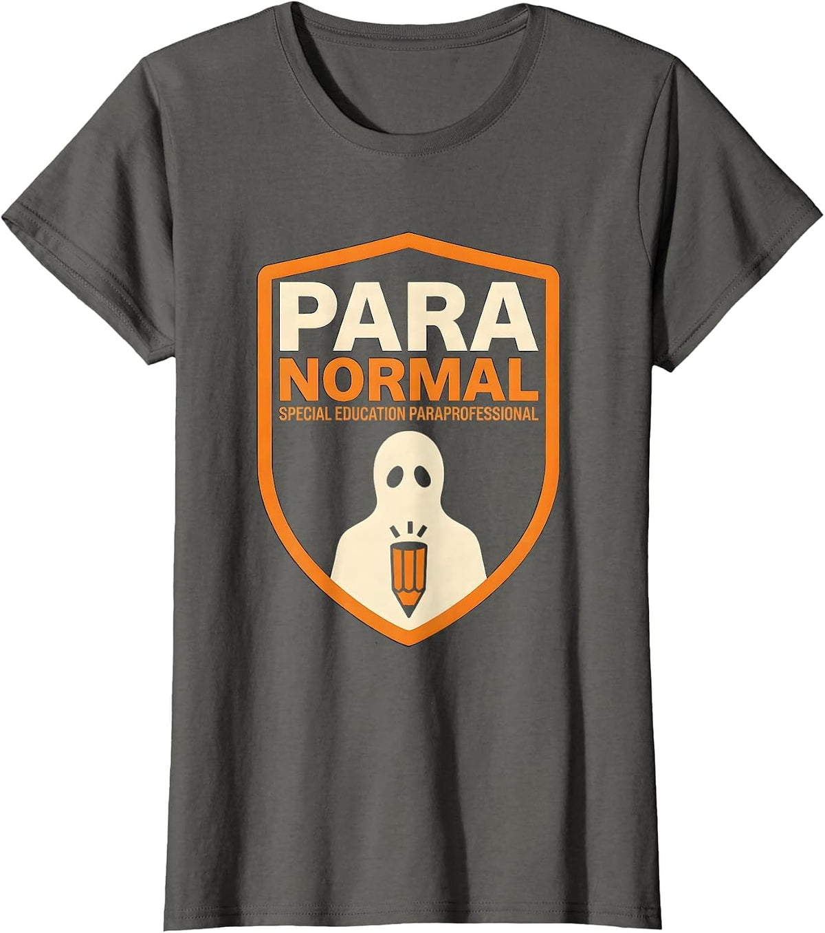 Women's Para Normal Special Education Paraprofessional Ghost T-Shirt - Asphalt Grey