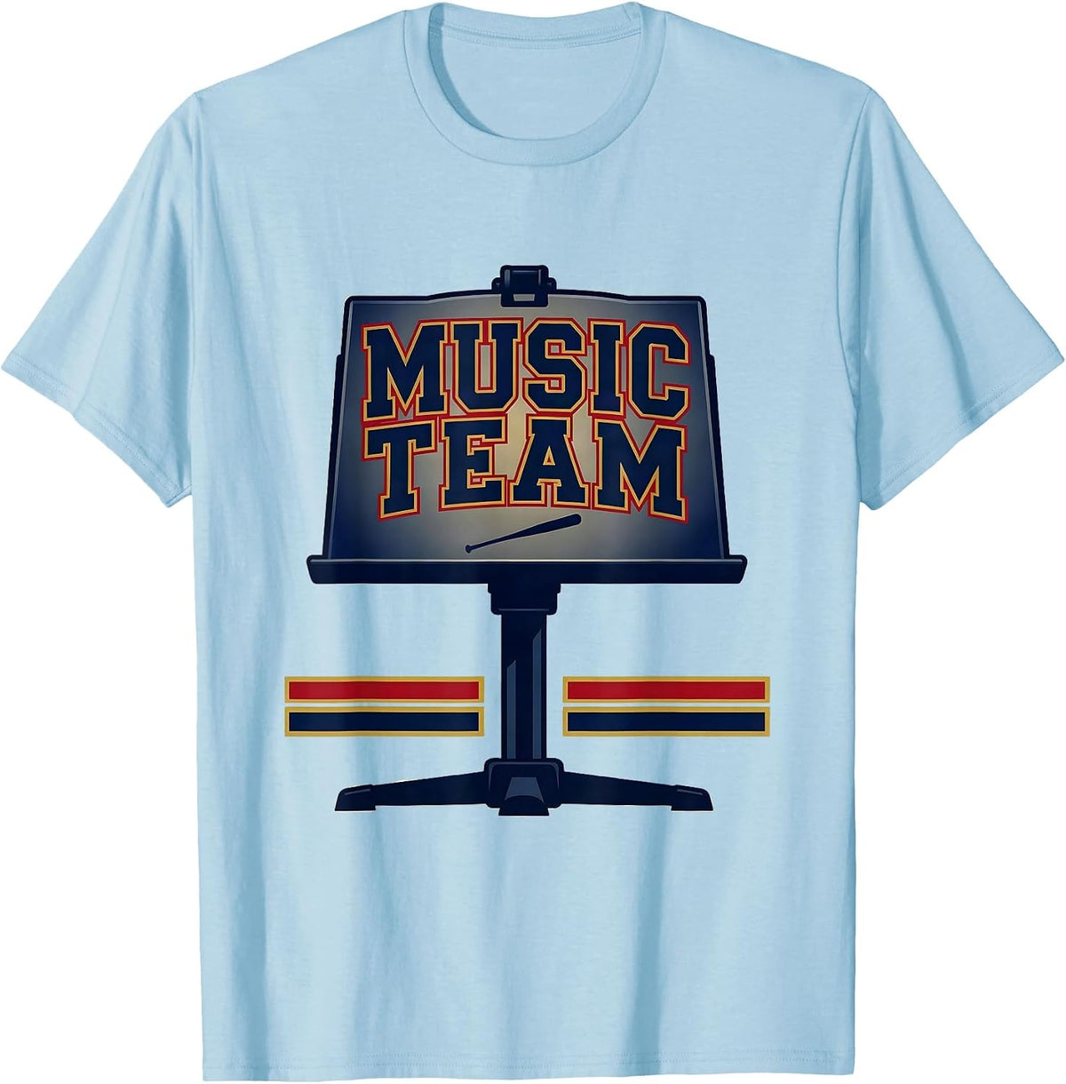 Men's Music Team Sports Teacher Crew First Day of School T-Shirt - Baby Blue