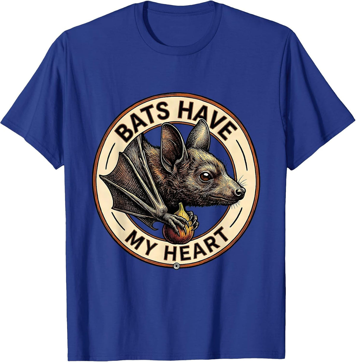 Men's Bats Have My Heart Vintage Bat Lover Halloween Nature T-Shirt - Royal Blue