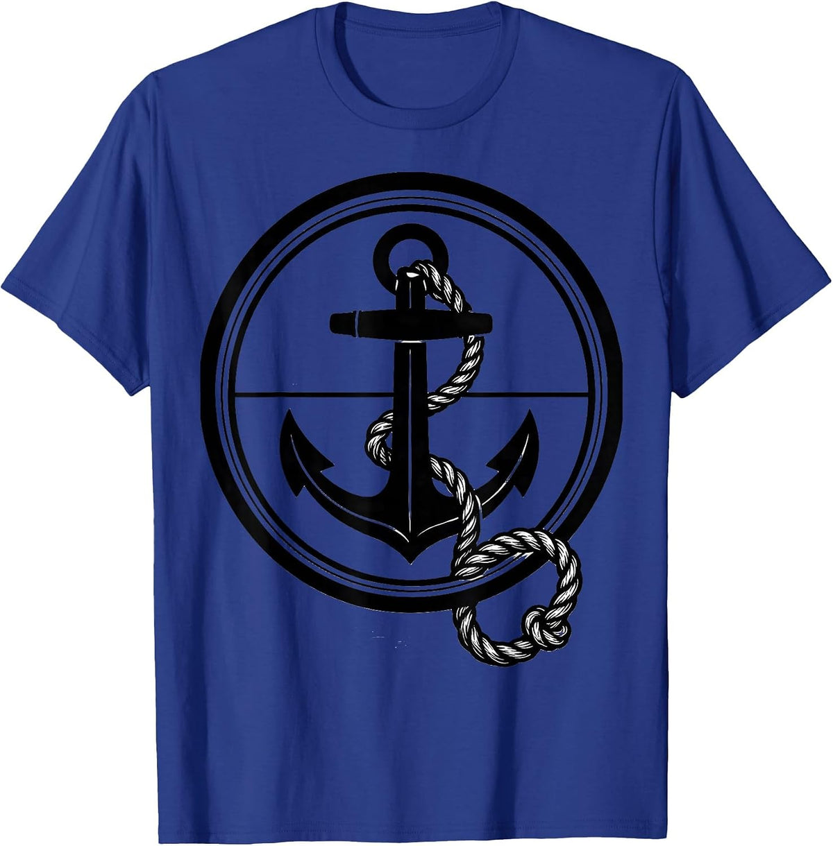 Men's Nautical Anchor Insignia Sarcastic Captain Humor Gift T-Shirt - Royal Blue