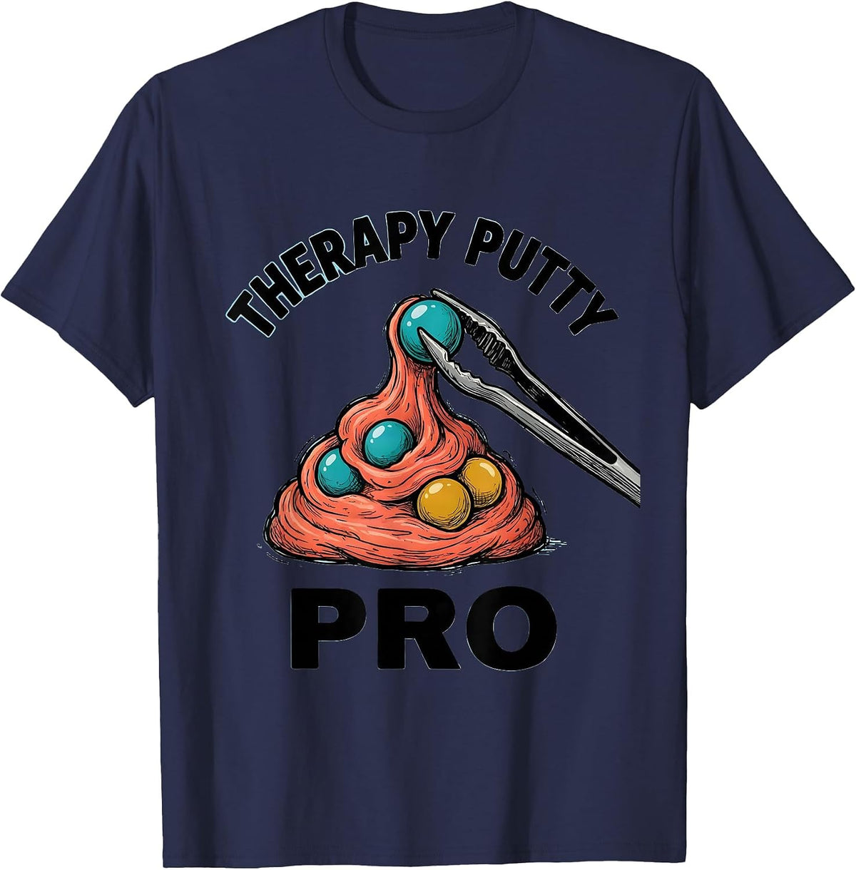 Men's Therapy Putty Pro Occupational Therapy Sensory Processing T-Shirt - Navy Blue