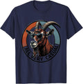 All Very Casual Funny Goat with Sunglasses Animal Humor T-Shirt - Navy Blue