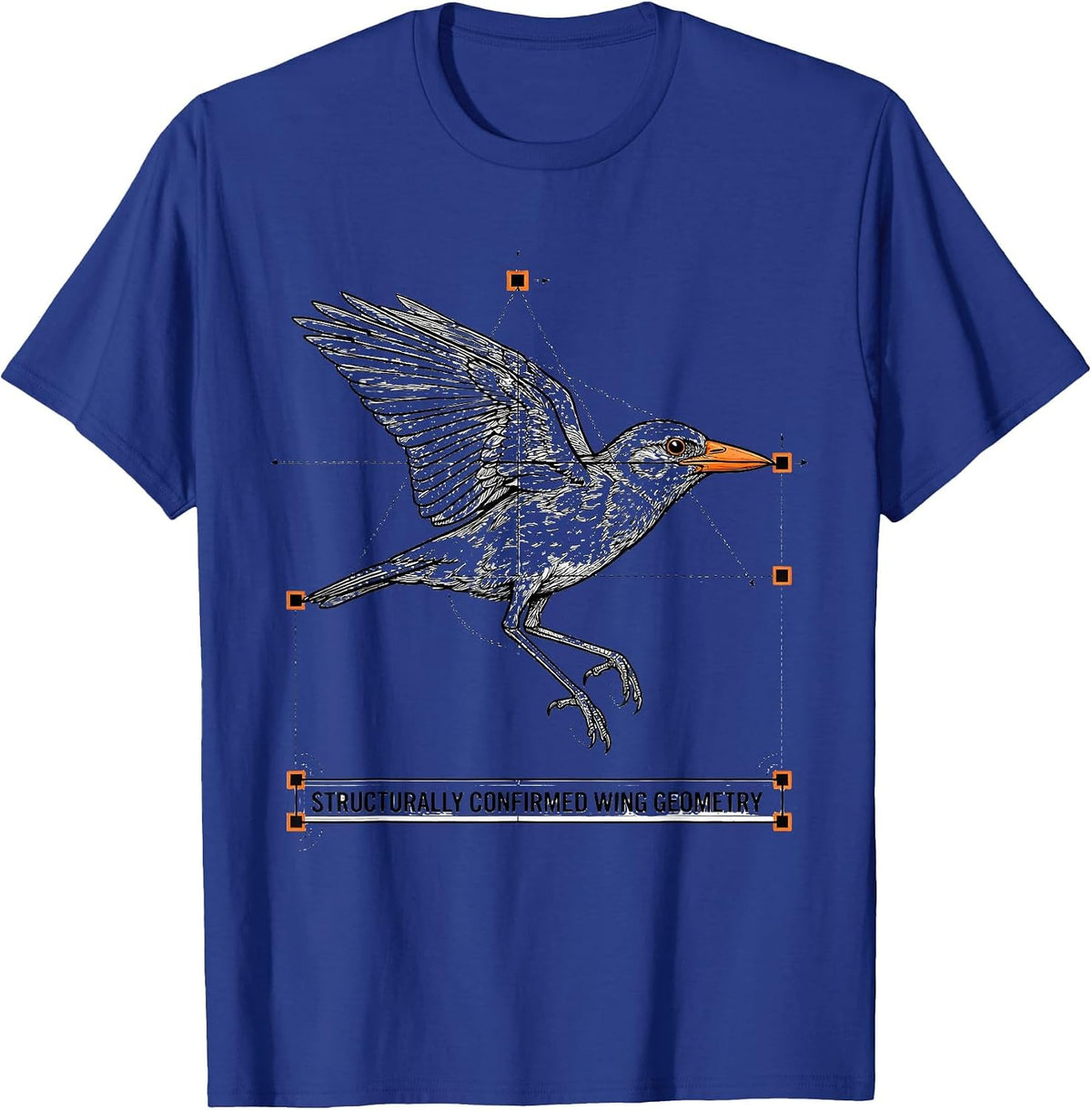 Structurally Confirmed Wing Geometry Funny Math Teacher Bird T-Shirt - Royal Blue