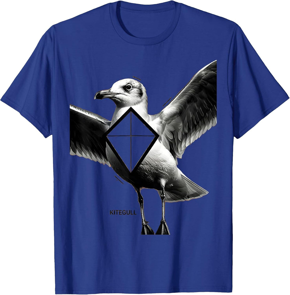 Kitegull Funny Geometric Seagull Bird Pun Math Teacher Gift T-Shirt - Royal Blue