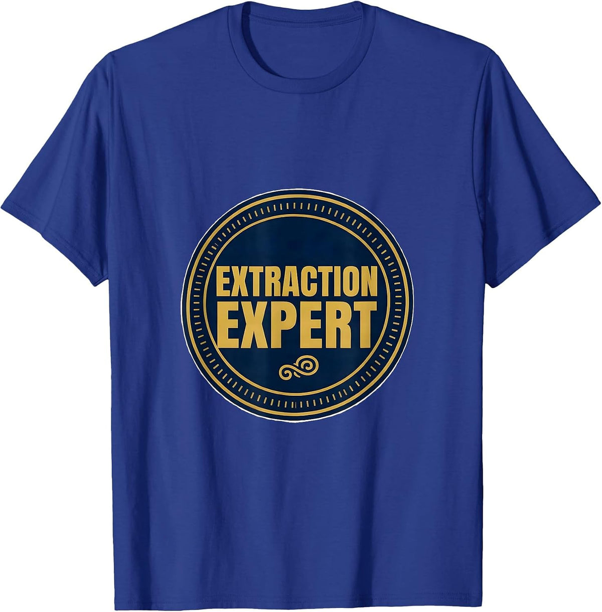 Men's Extraction Expert Esthetician Skincare Humor Workwear T-Shirt - Royal Blue