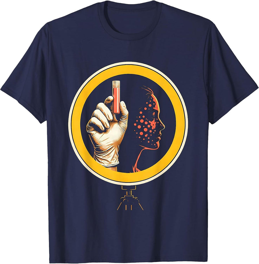 Esthetician Hand SPF Tube Skincare Professional Humor T-Shirt - Navy Blue