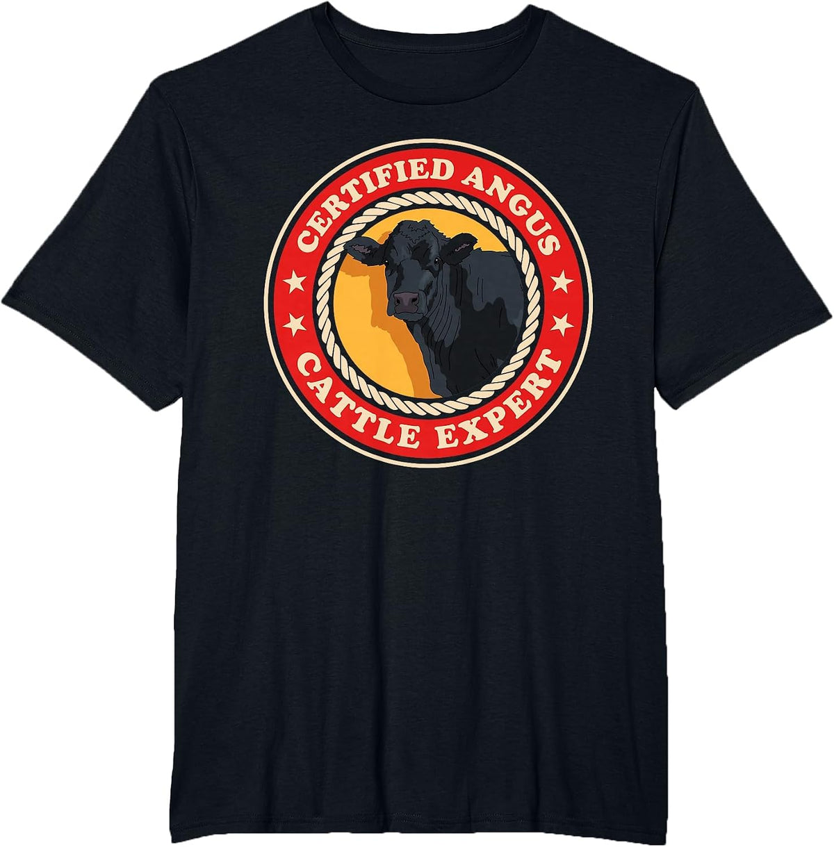 Angus Cattle Expert | Black Angus Cow T-Shirt - Black