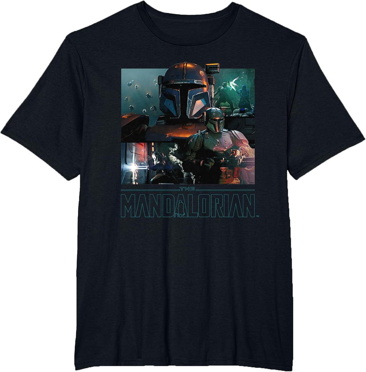 Star Wars The Mandalorian Season 3 Paz Vizsla Battles T-Shirt - Black