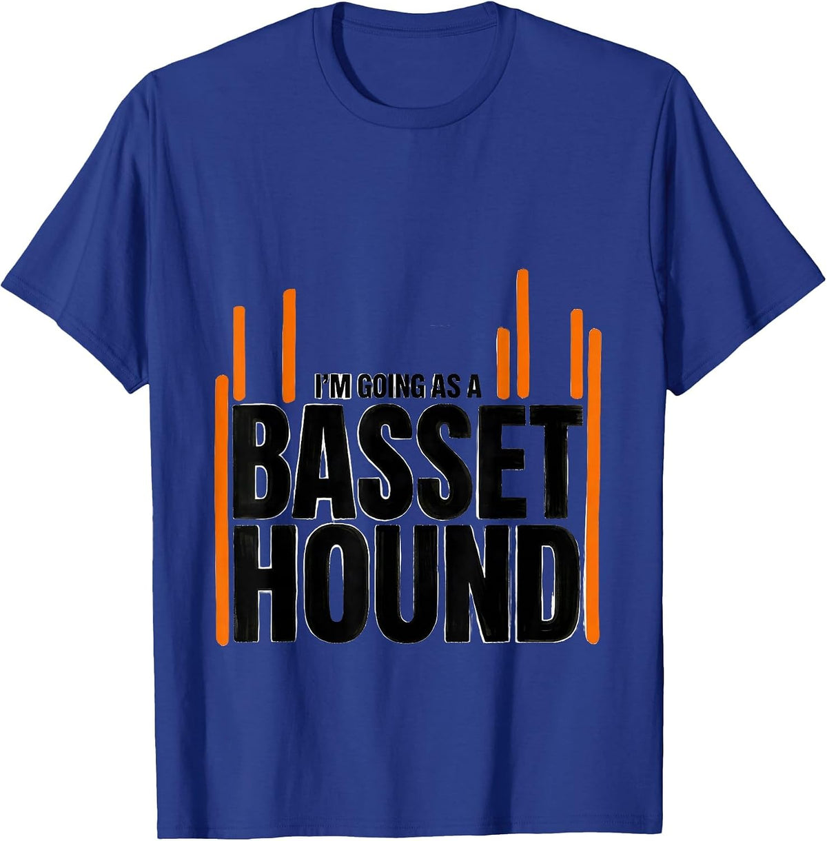 I'm Going As A Basset Hound Funny Dog Halloween Costume T-Shirt - Royal Blue