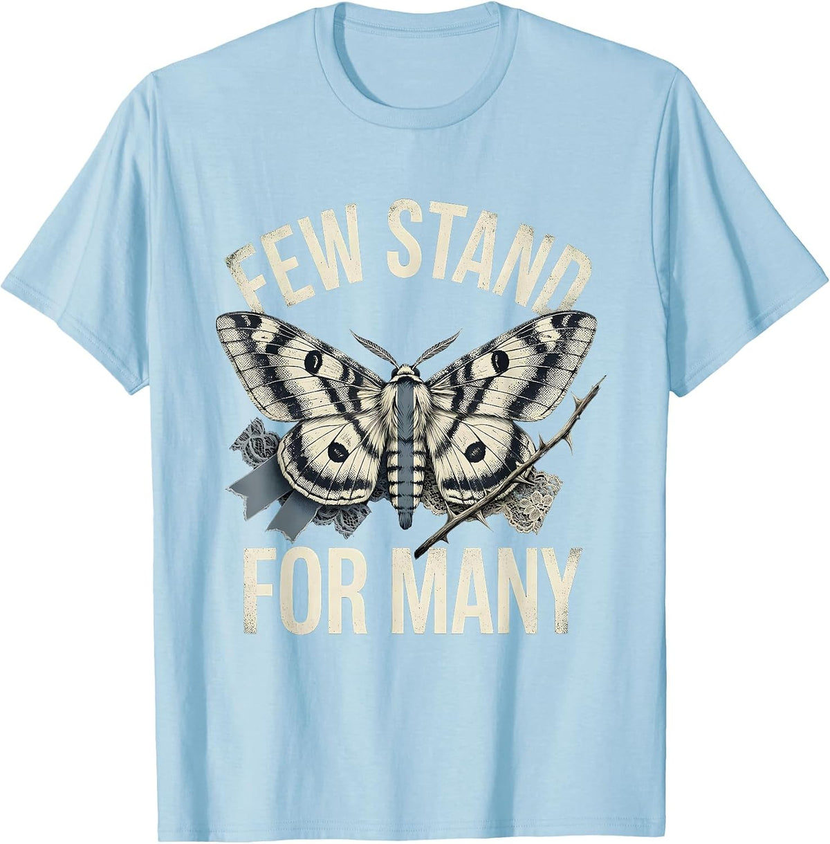 Men's Few Stand for Many Thin Blue Line Design T-Shirt - Baby Blue