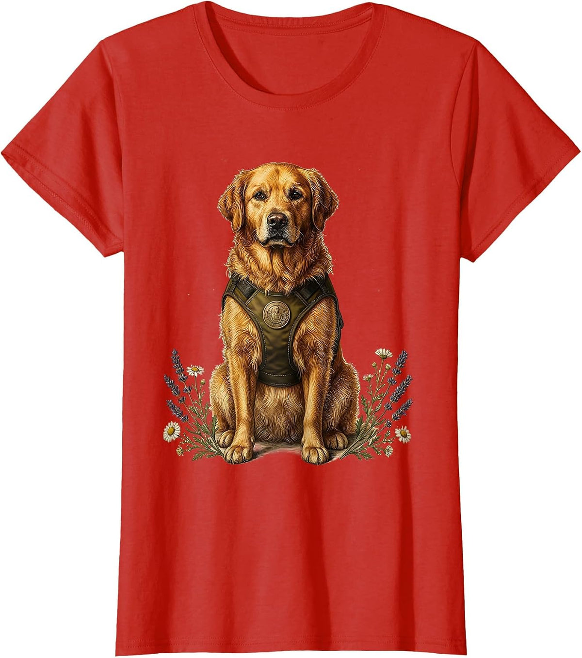 Occupational Therapy Dog Official Vest Graphic T-Shirt - Red