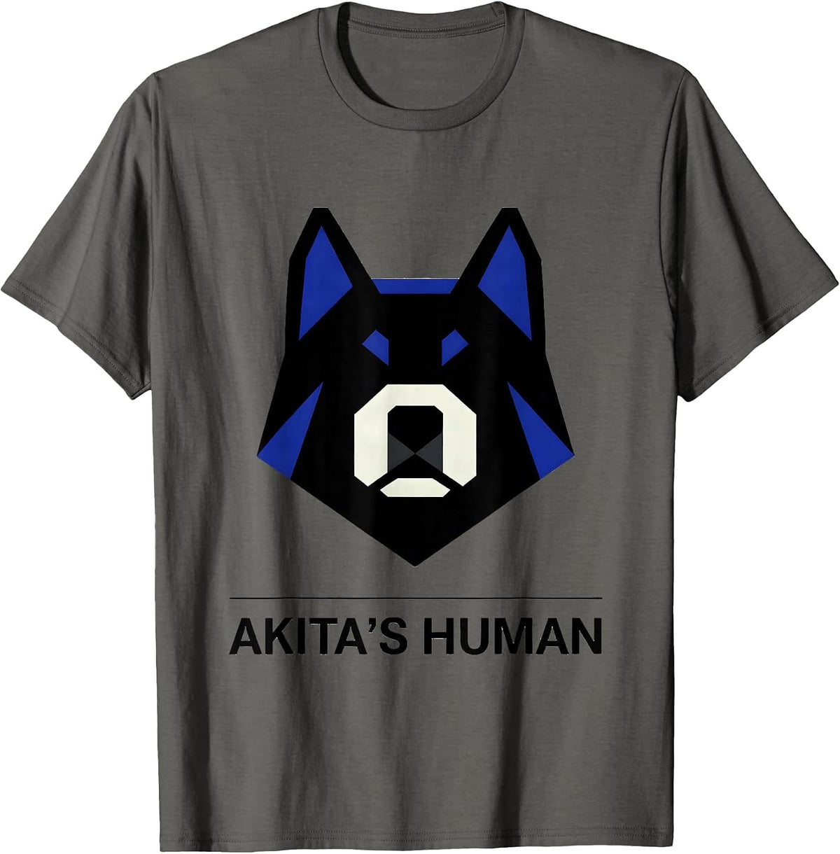 Akita's Human Cute Kawaii Dog Breed Lover Gift T-Shirt - Asphalt Grey