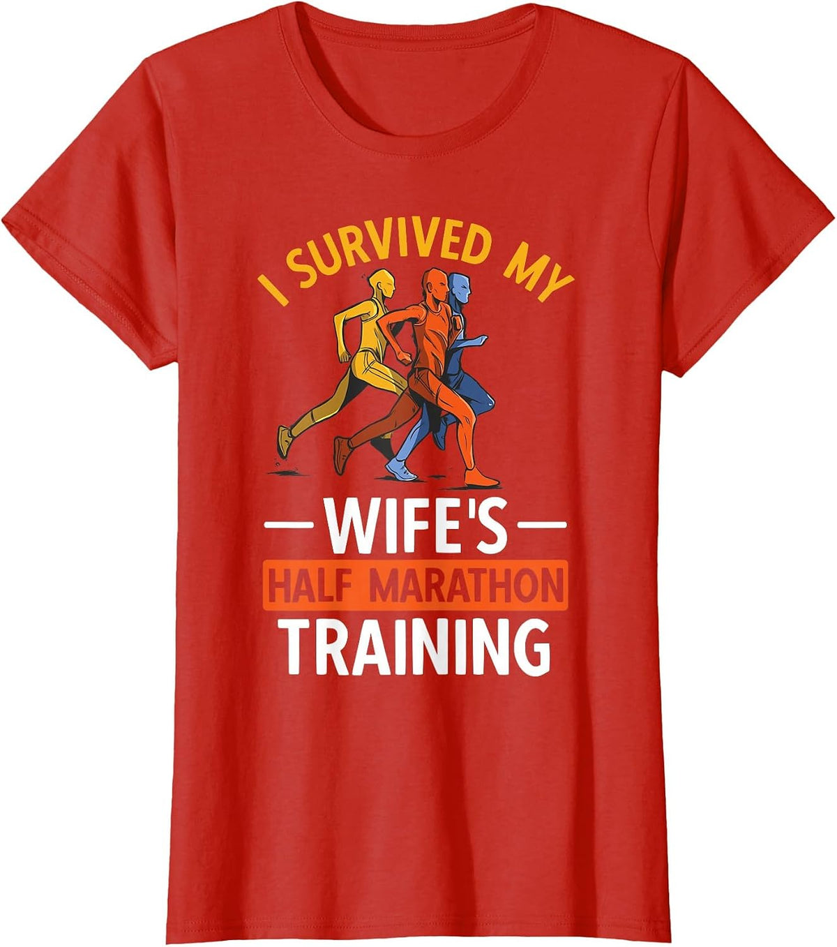 Half Marathon Running Marathon T-Shirt - Red