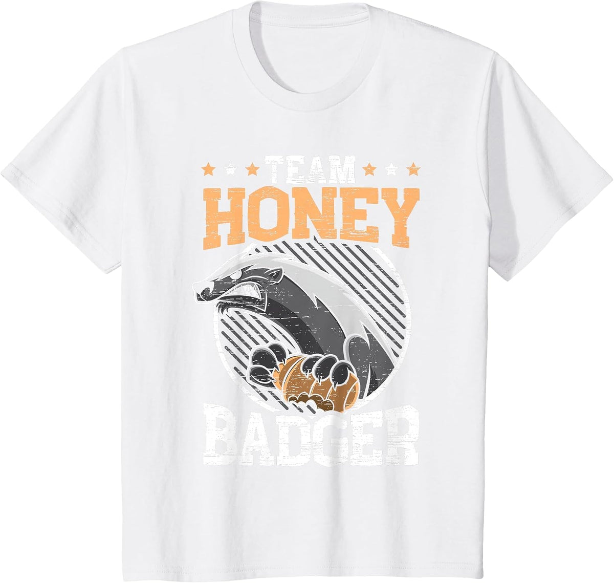 Team Honey Badger Fearless Animal Ratel Courageous Carnivore T-Shirt - White