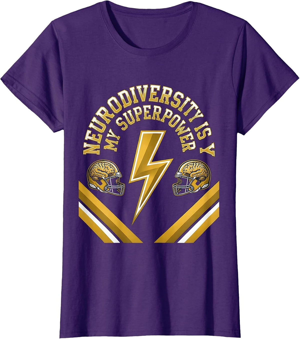 Women's Neurodiversity Is My Superpower Celebration Design T-Shirt - Purple