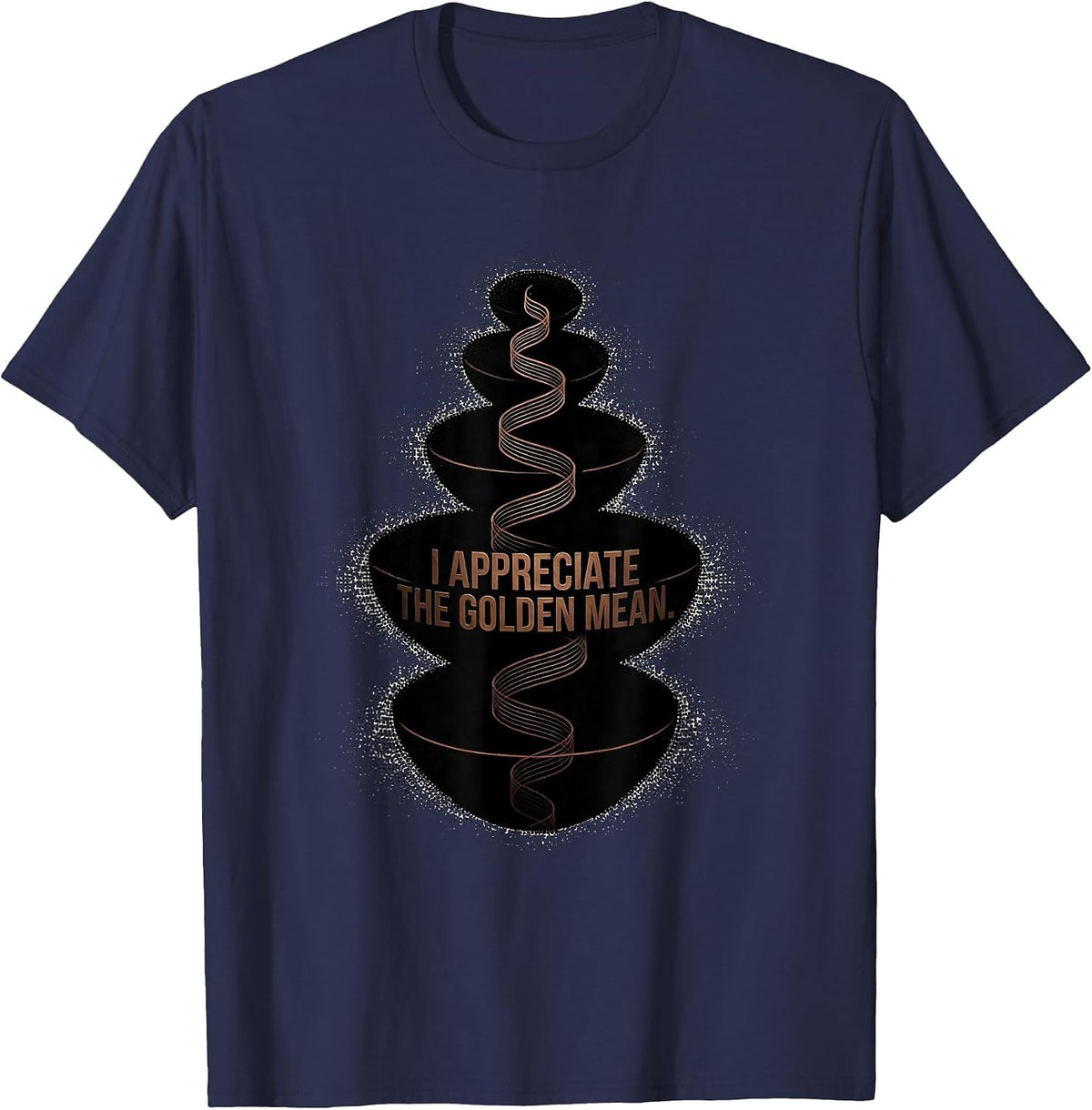 I Appreciate The Golden Mean Math Enthusiast Sacred Geometry T-Shirt - Navy Blue