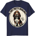 I Fart Pretty Regularly Funny Basset Hound Meme Humor T-Shirt - Navy Blue