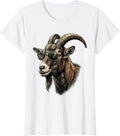 Women's Goat with Sunglasses Cool Animal Humor Novelty T-Shirt - White