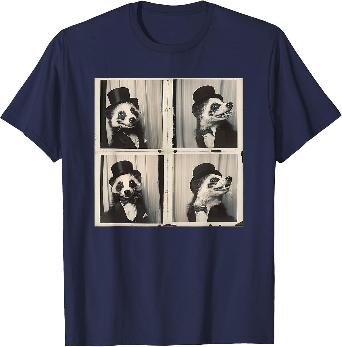 Honey Badger Photo Booth T-Shirt - Navy Blue
