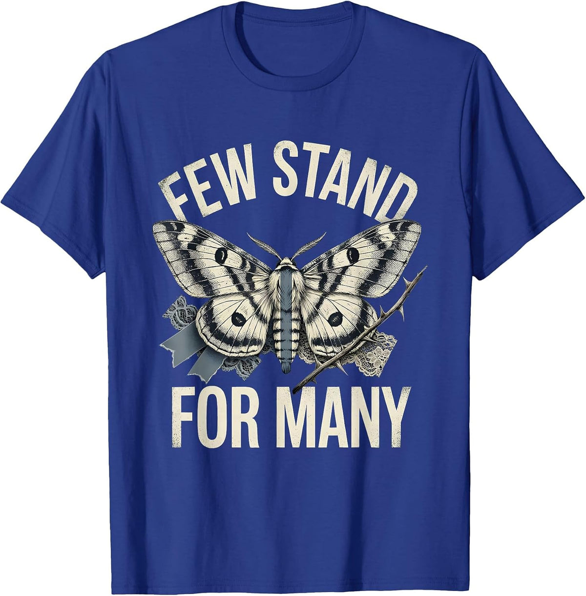 Men's Few Stand for Many Thin Blue Line Design T-Shirt - Royal Blue