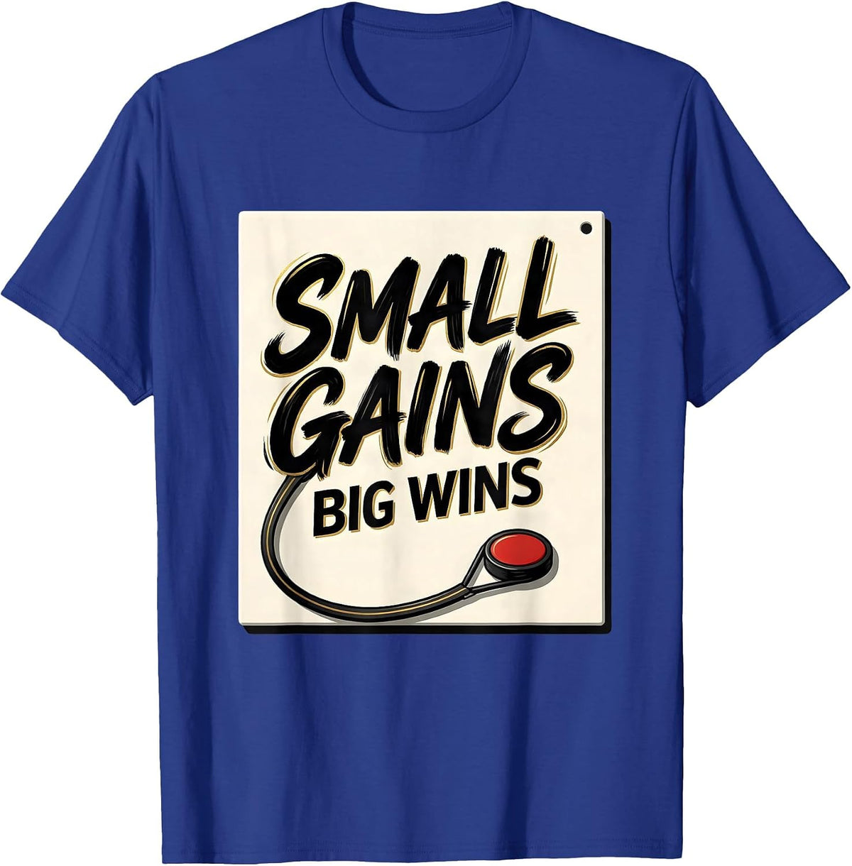 Small Gains, Big Wins Occupational Therapy Physical Therapy T-Shirt - Royal Blue