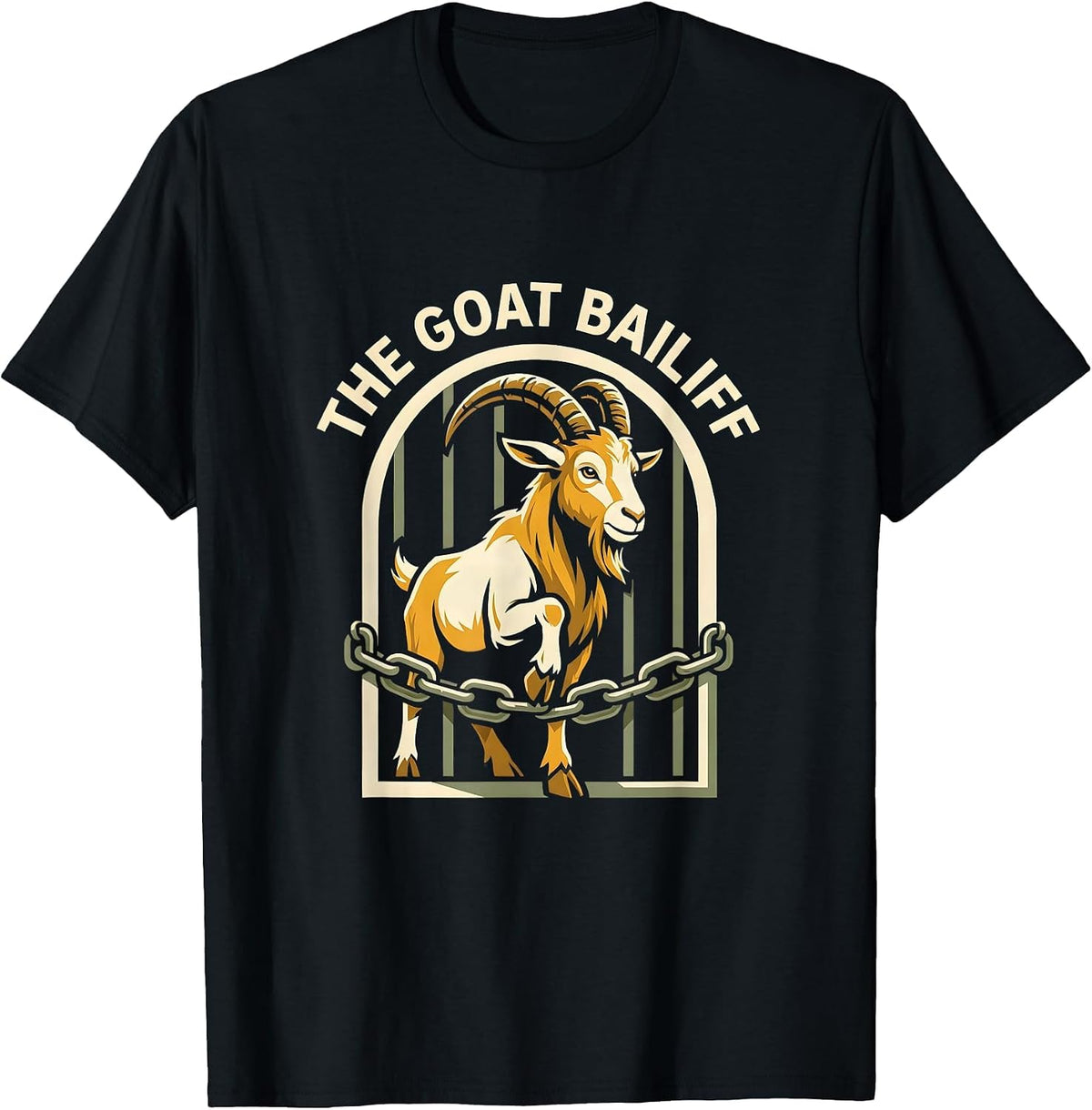Men's The Goat Bailiff Funny Goat Farmer Rancher Gift T-Shirt - Black