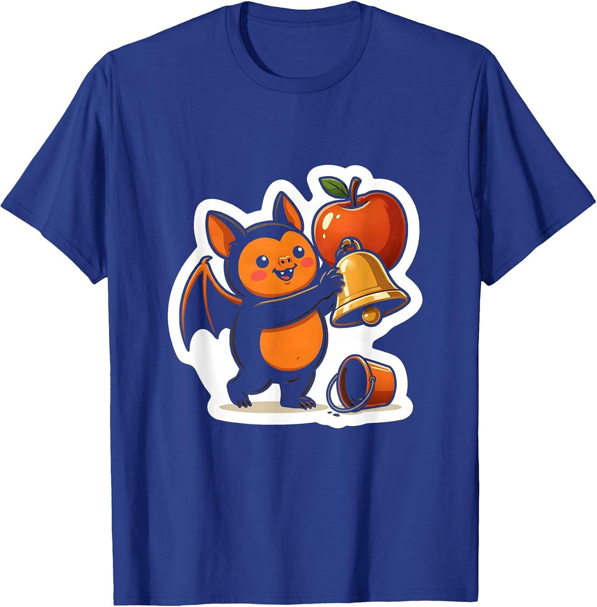 Men's Bat Teacher Cute Halloween Costume Humor T-Shirt - Royal Blue