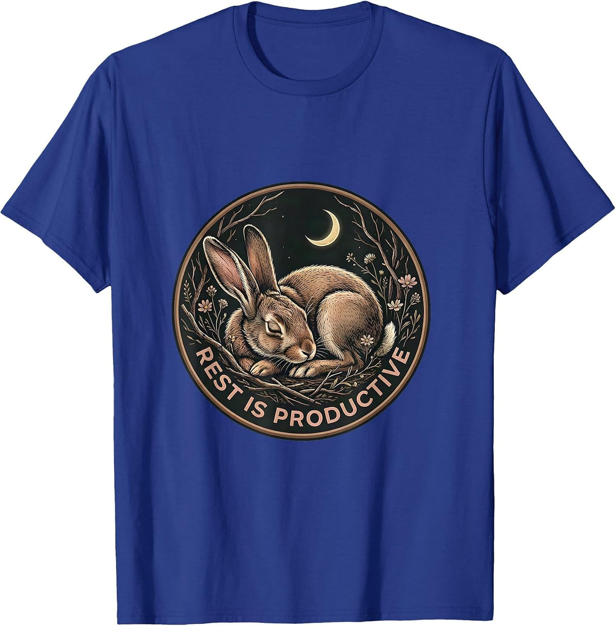 Men's Rest Is Productive Mental Health Matters Design T-Shirt - Royal Blue