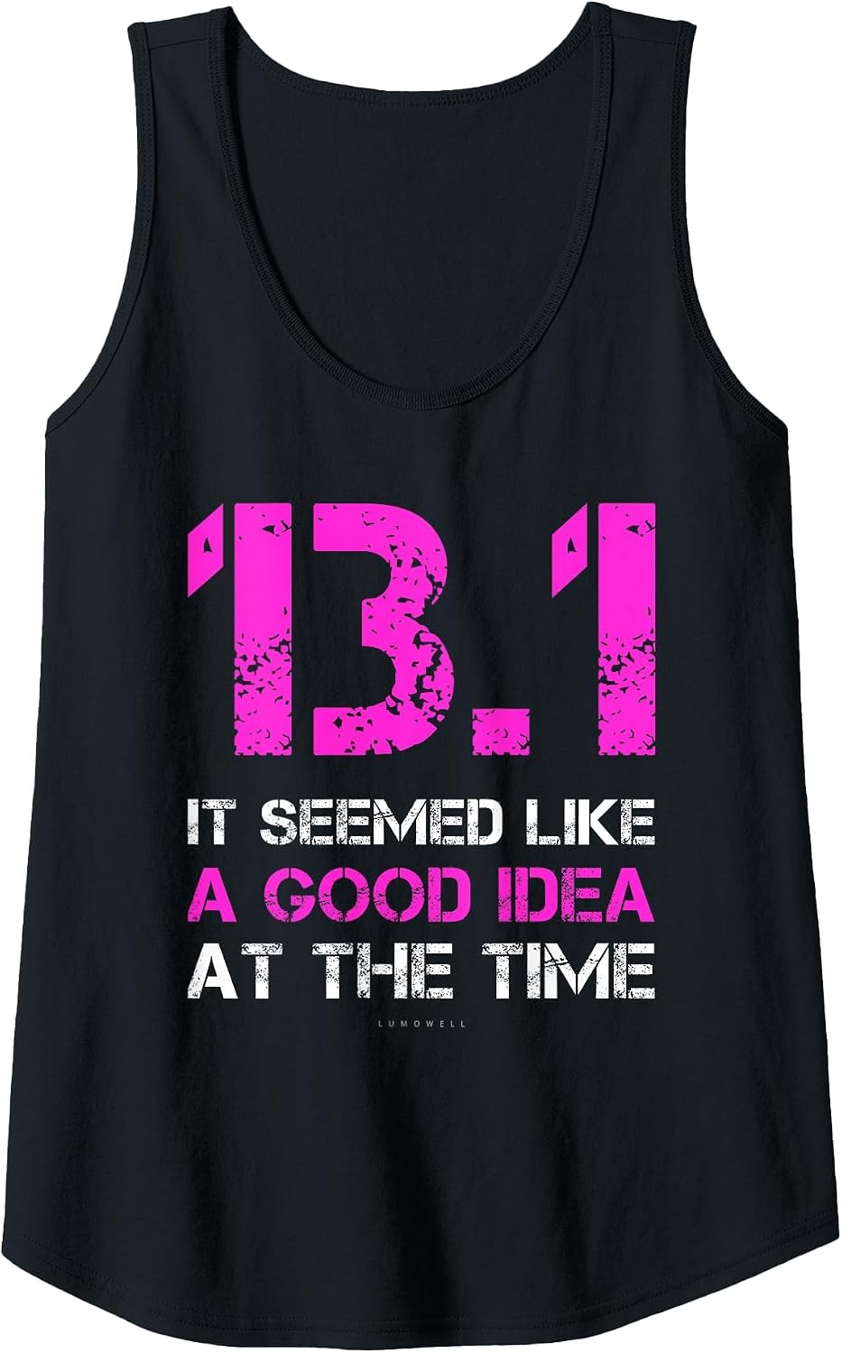 Funny Running Tanks. 13.1 Funny Half Marathon Tank Top Tank Top - Black