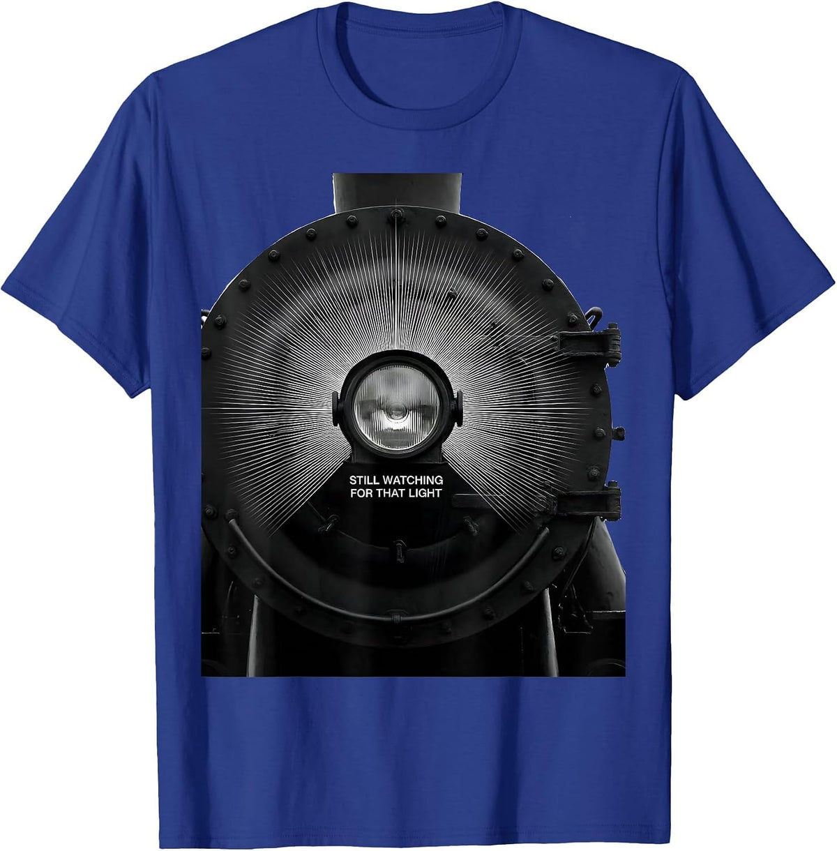 Still Watching For That Light Minimalist Train Enthusiast T-Shirt - Royal Blue