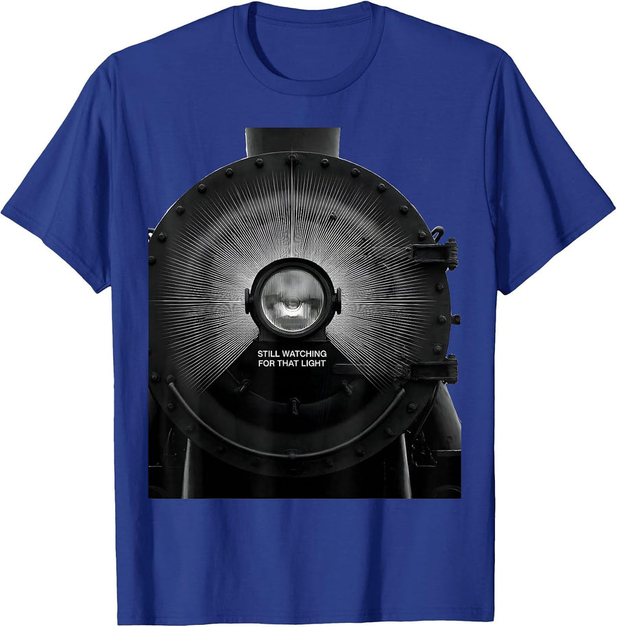 Still Watching For That Light Minimalist Train Enthusiast T-Shirt - Royal Blue
