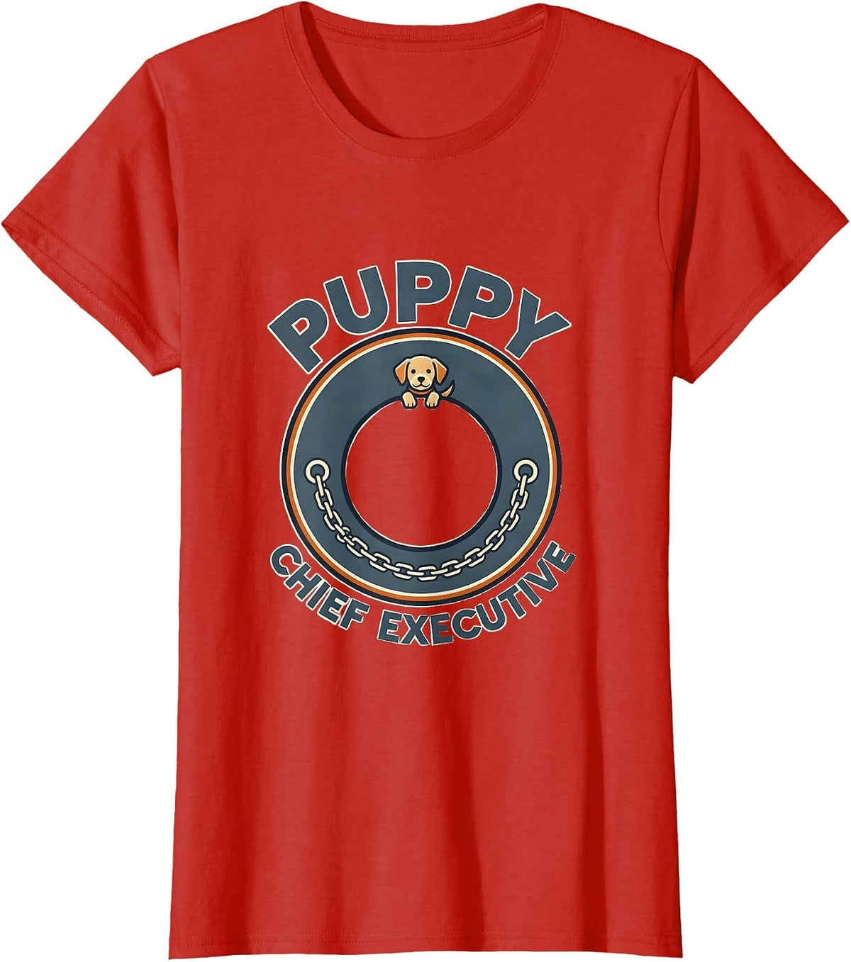 Women's Puppy Chief Executive Funny Dog Lover Gift Women Girls T-Shirt - Red