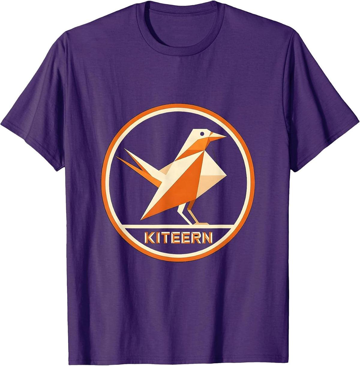 Kiteern Geometric Bird Pun Funny Math Teacher Humor T-Shirt - Purple