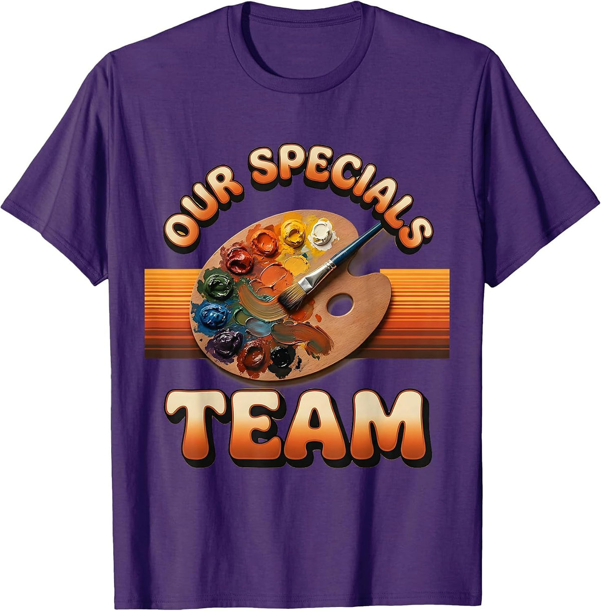 Men's OUR SPECIALS TEAM Retro Specialist Teacher Squad Team T-Shirt - Purple