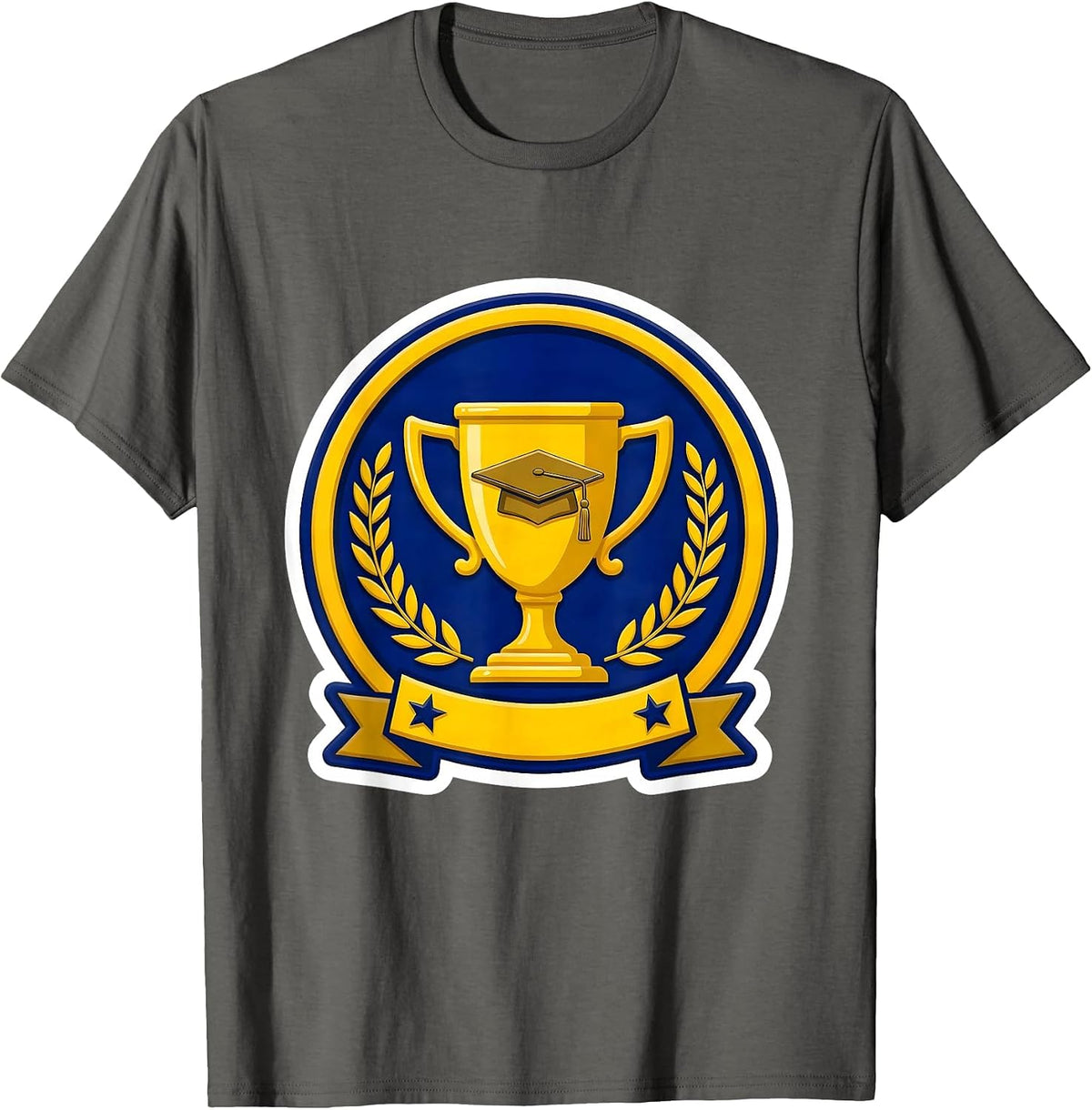 Sped Teacher Trophy Graduation Cap Gift T-Shirt - Asphalt Grey