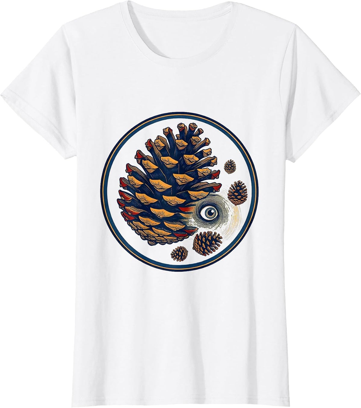 Fibonacci Spiral Sacred Geometry Ratio Math Enthusiast T-Shirt - White