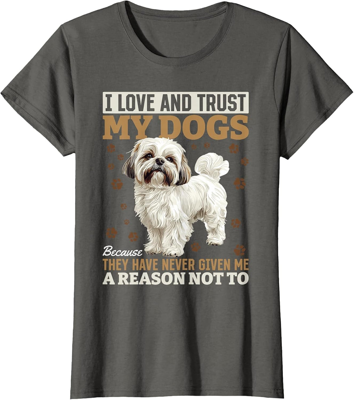 Shih Tzu Dog Owner T-Shirt - Asphalt Grey