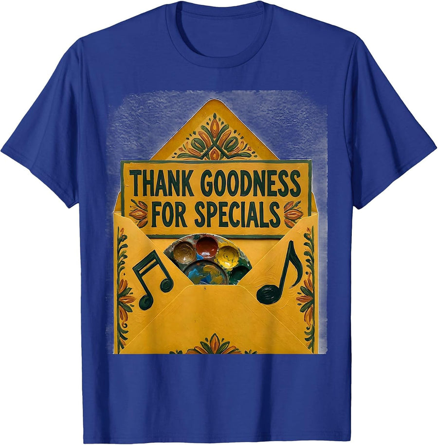 Thank Goodness For Specials Retro Specials Squad Art Music T-Shirt - Royal Blue