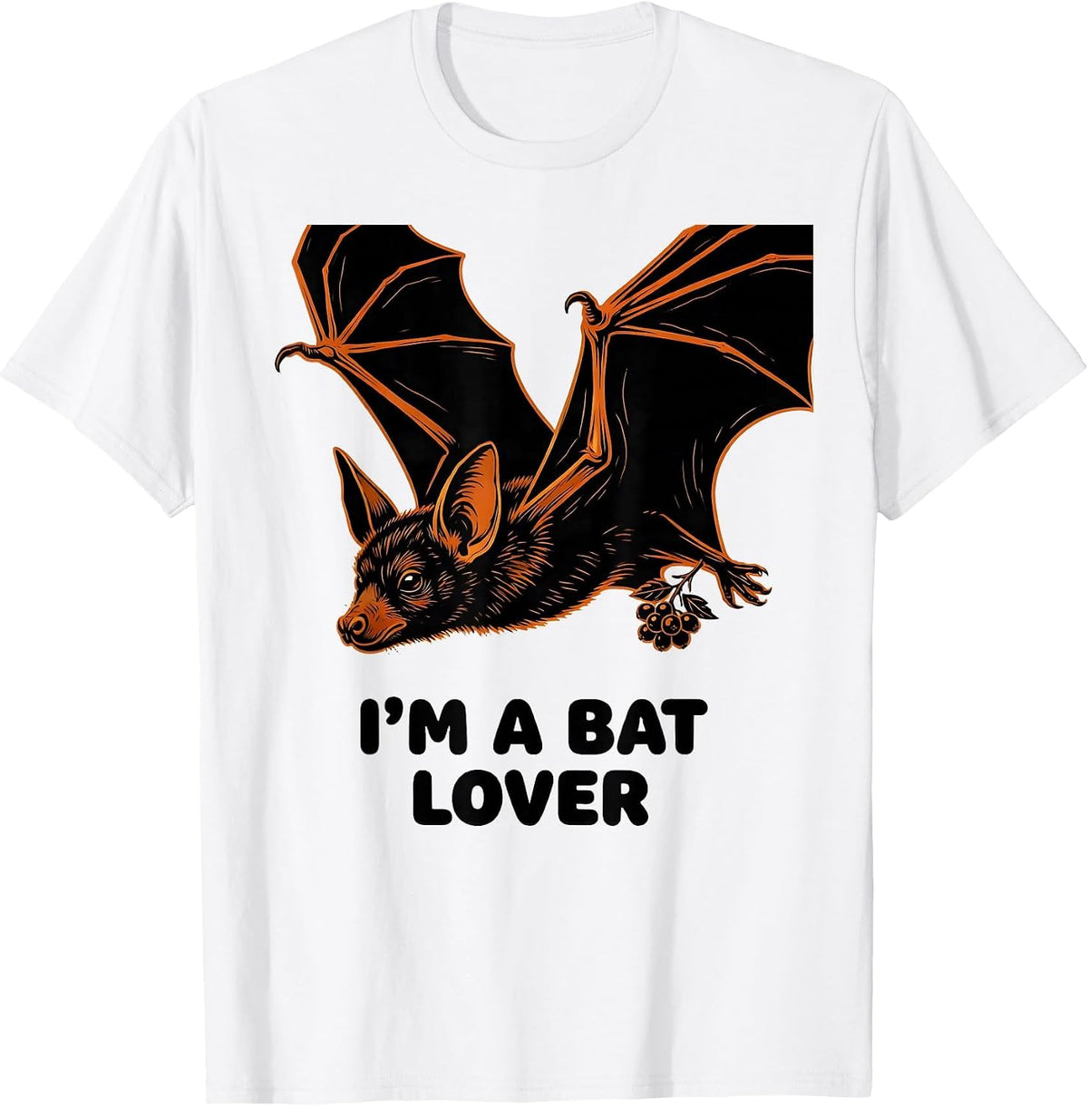 Men's I'm A Bat Lover Funny Bat Enthusiast Wildlife Conservation T-Shirt - White