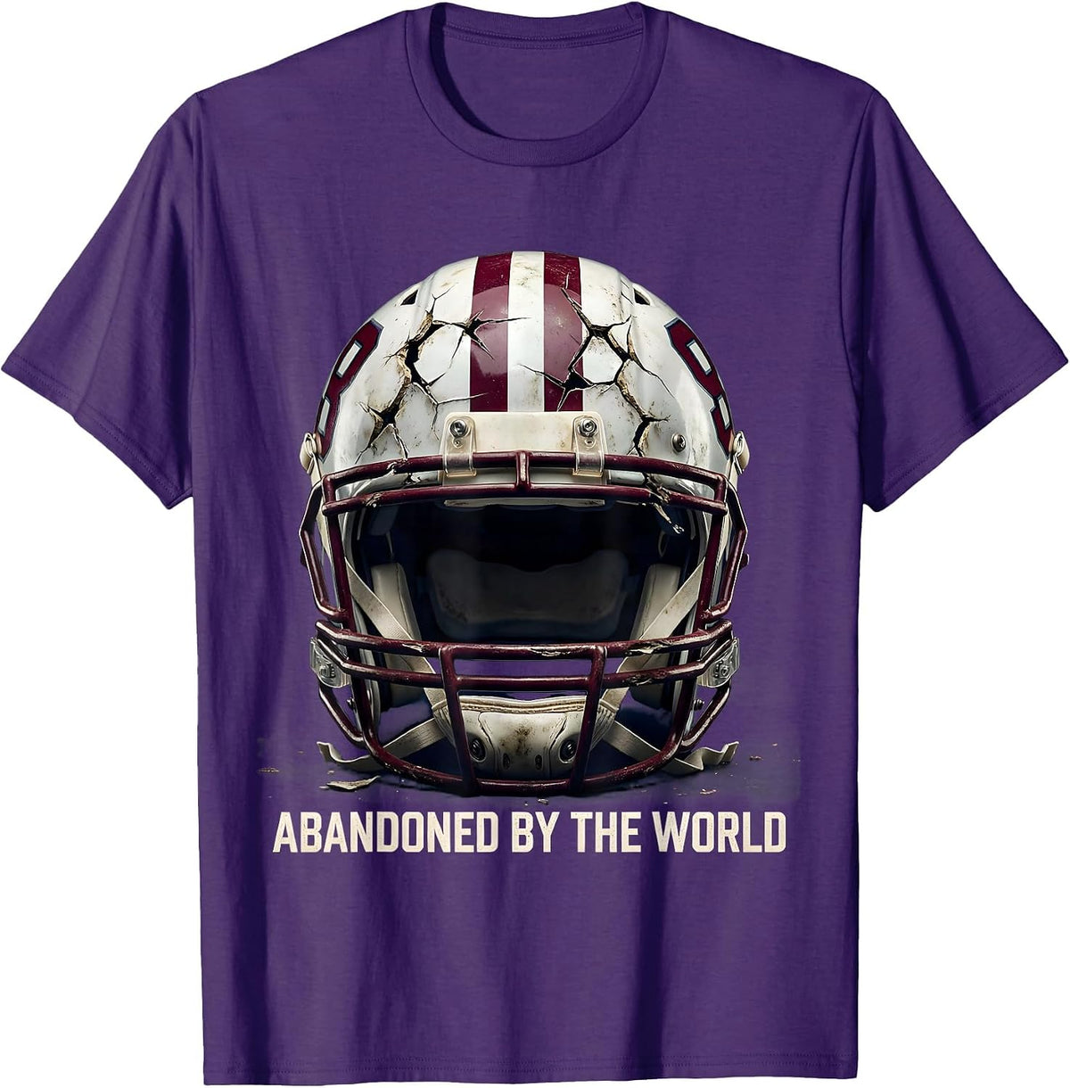 Men's Forsaken Abandoned by the World Dark Design T-Shirt - Purple