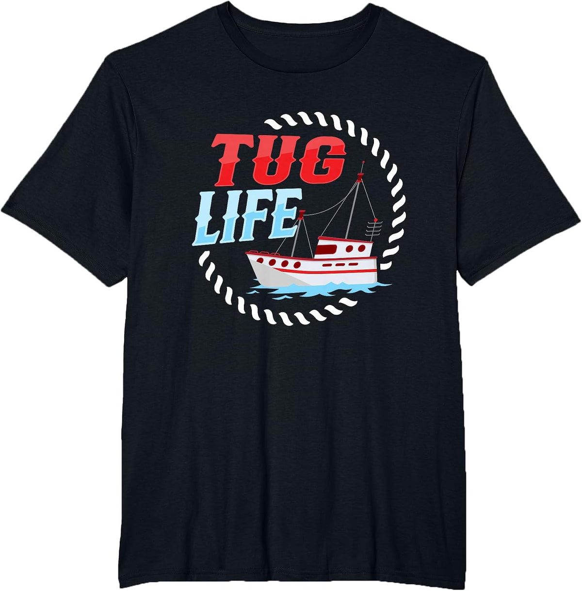 Design for a Tugboat Captain T-Shirt - Black