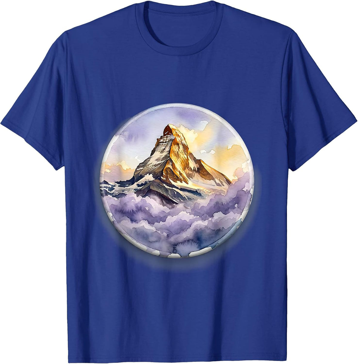 Mental Health Matters Mountain Above the Clouds T-Shirt - Royal Blue