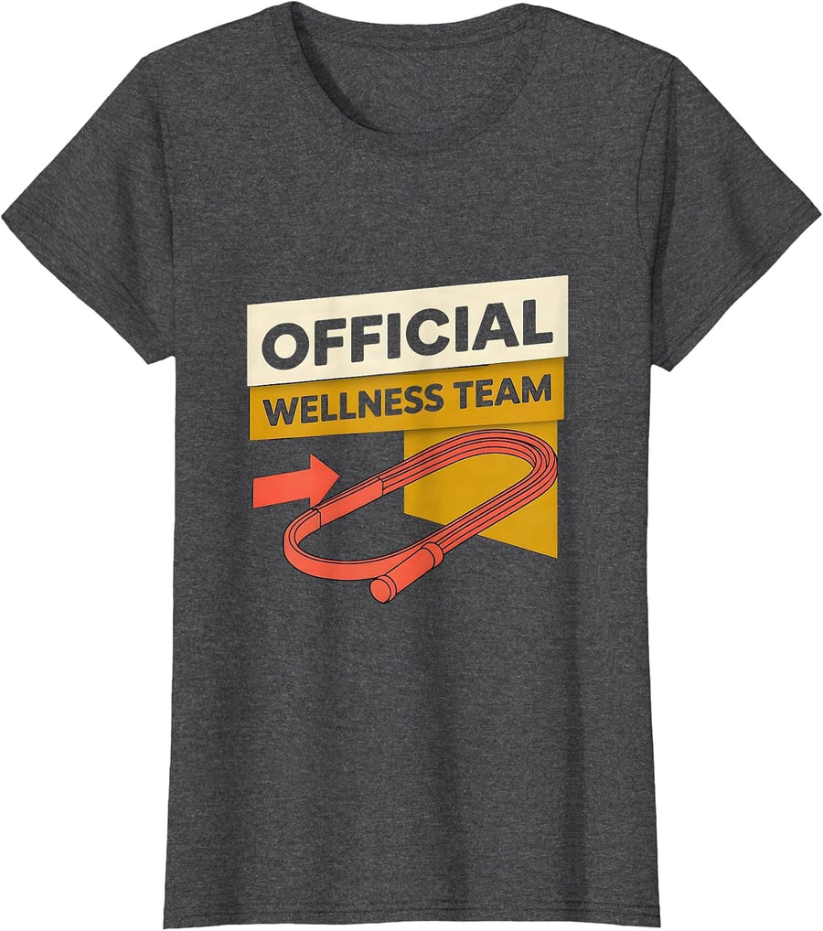 Women's Official Wellness Team Midcentury Modern Health Coach Staff T-Shirt - Dark Heather Grey