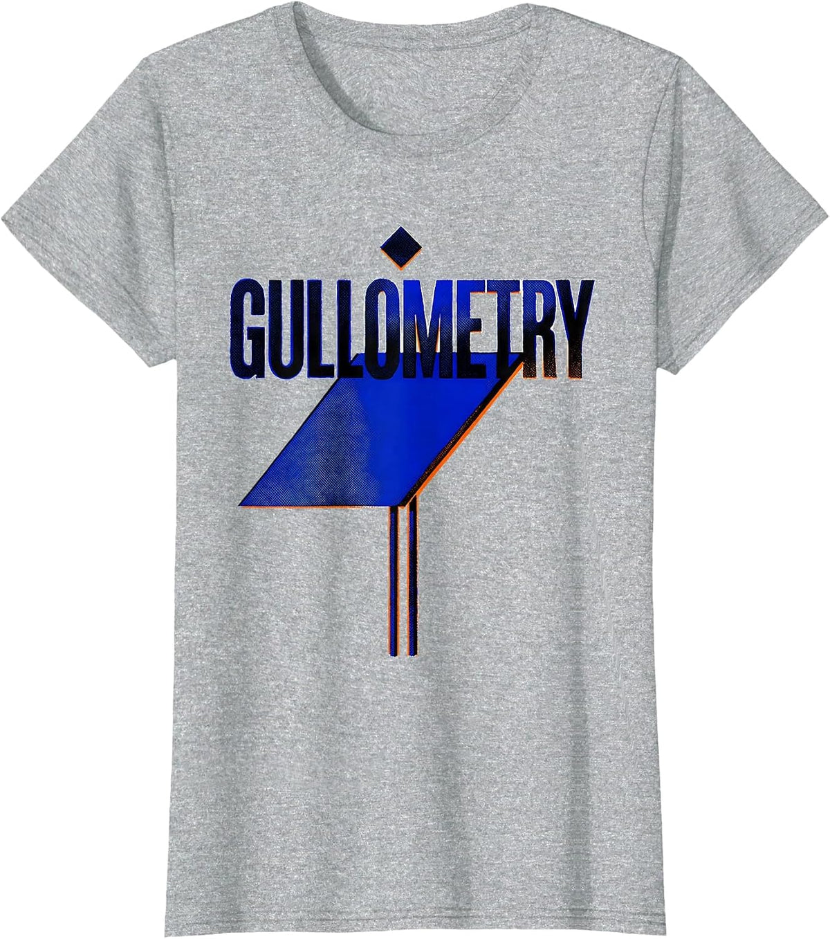 Gullometry Risograph Math Teacher Bird Pun Funny Geometric T-Shirt - Heather Grey