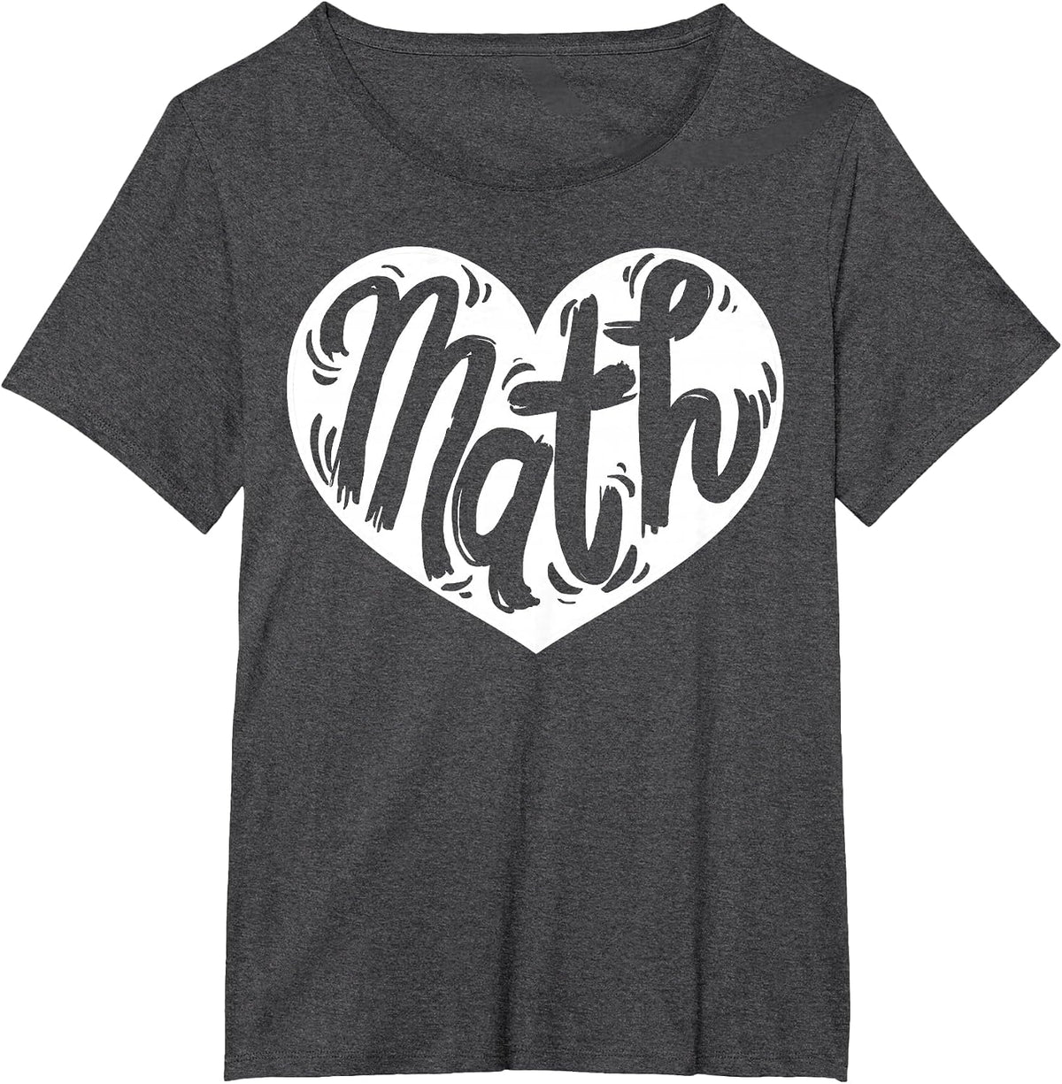 Math Teacher Student Love Valentine's Day T-Shirt - Dark Heather Grey