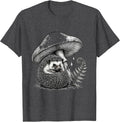 Men's Cute Hedgehog Round Art Animal Lover Gift T-Shirt - Dark Heather Grey