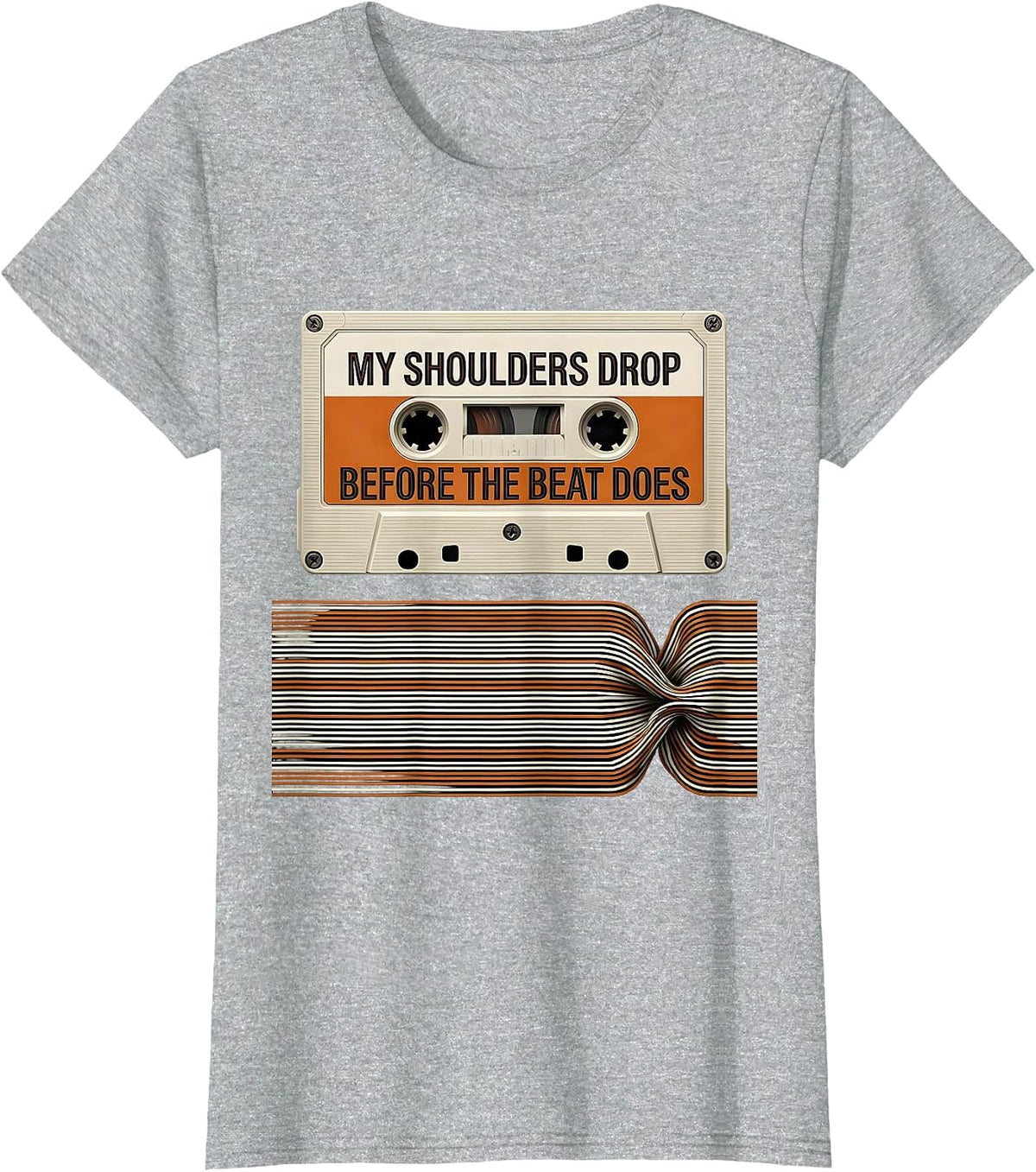 My Shoulders Drop Before The Beat Does 90s R&B Nostalgia T-Shirt - Heather Grey