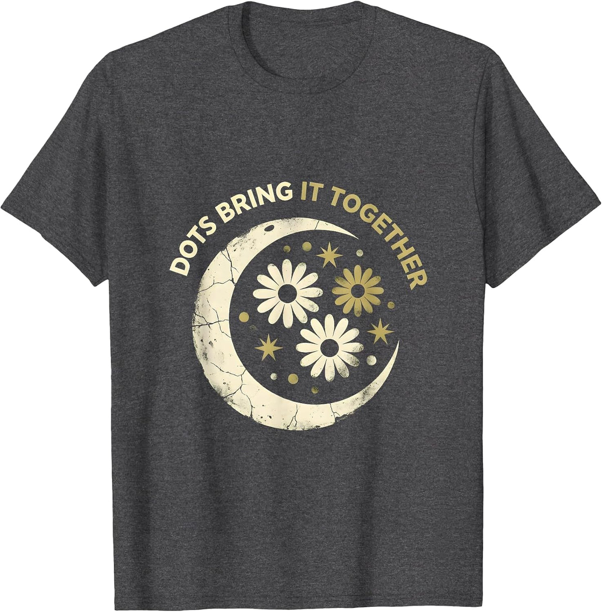 Men's Dots Bring It Together Graphic Design T-Shirt - Dark Heather Grey