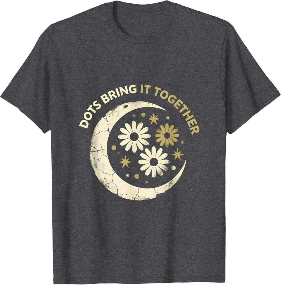Men's Dots Bring It Together Graphic Design T-Shirt - Dark Heather Grey