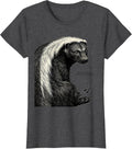 Women's Honey Badger Won't Be Disturbed Funny Animal Humor T-Shirt - Dark Heather Grey